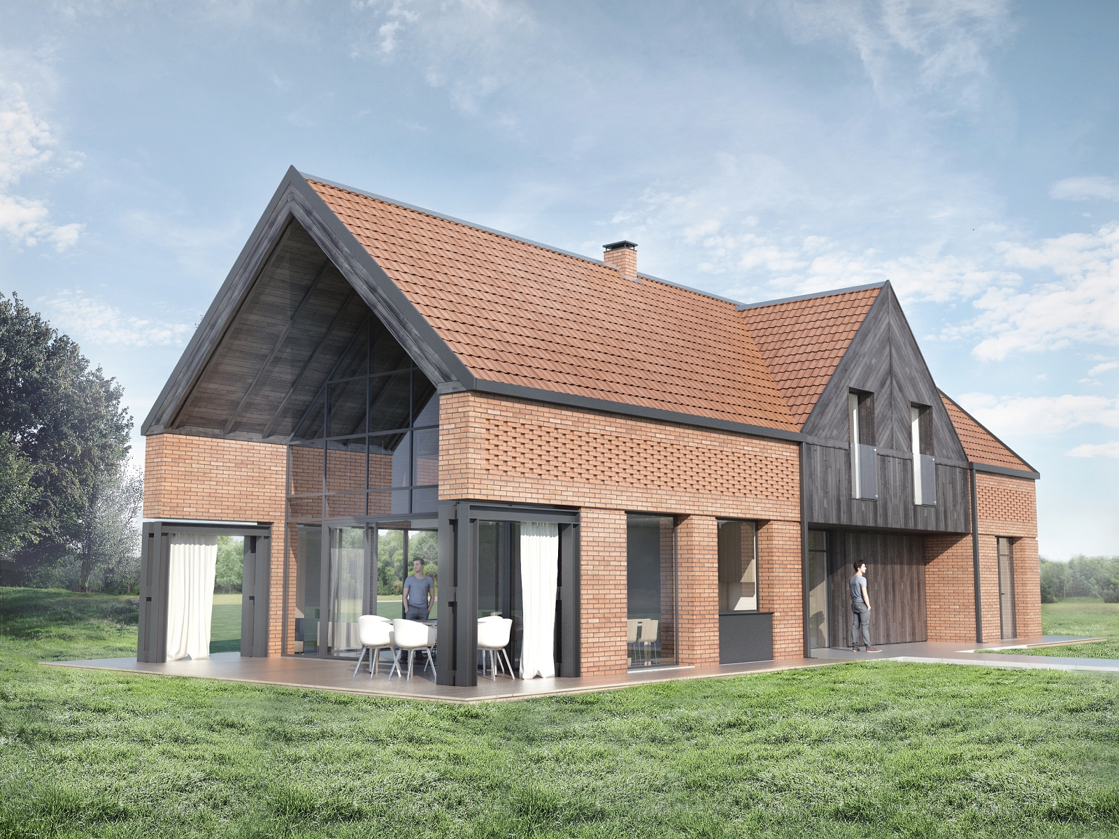 Projekt Kadyny, pracownia architektoniczna Gdańsk, architekci Gdańsk, projekty architektoniczne Gdańsk, ceglana elewacja